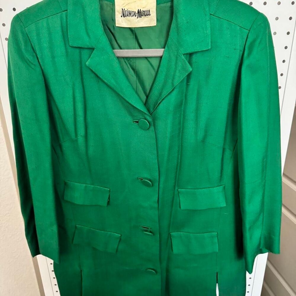 Vintage 1960s Neiman Marcus Emerald Green Tailored Jacket 💚